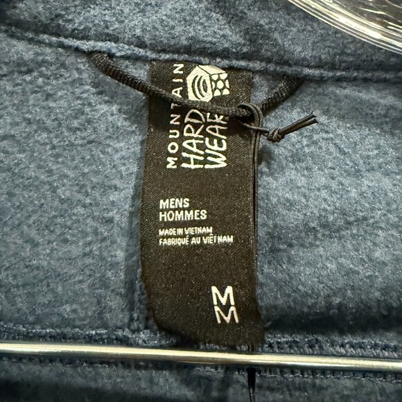 MOUNTAIN HARDWEAR MICROCHILL 1/4 ZIP PULLOVER MEN'S MEDIUM FLEECE COZY BLUE NEW - Picture 6 of 8